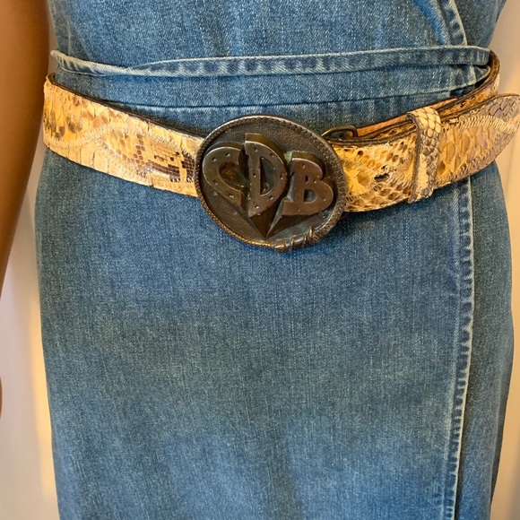 Python leather belt - Picture 2 of 16